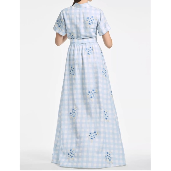 Sachin & Babi Kathryn Embroidered Maxi Shirtdress, Size 6, Excellent Condition - Picture 3 of 10